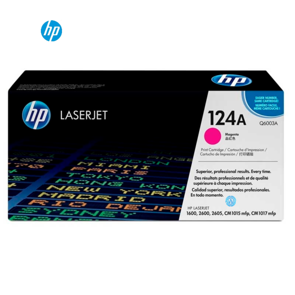 Tóner Hp 124A (Q6003A) Magenta 2,000 Pag LaserJet Pro 1600
