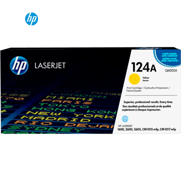 Tóner Hp 124A (Q6002A) Yellow 2,000 Pag LaserJet Pro 1600