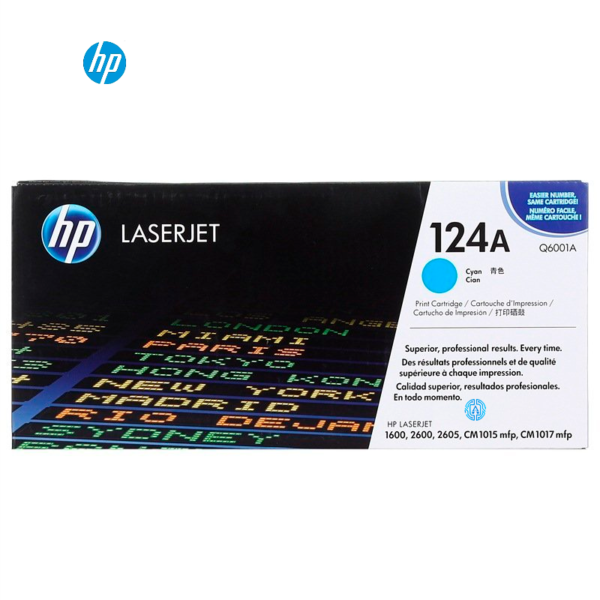 Tóner Hp 124A (Q6001A) Cyan 2,000 Pag LaserJet Pro 1600