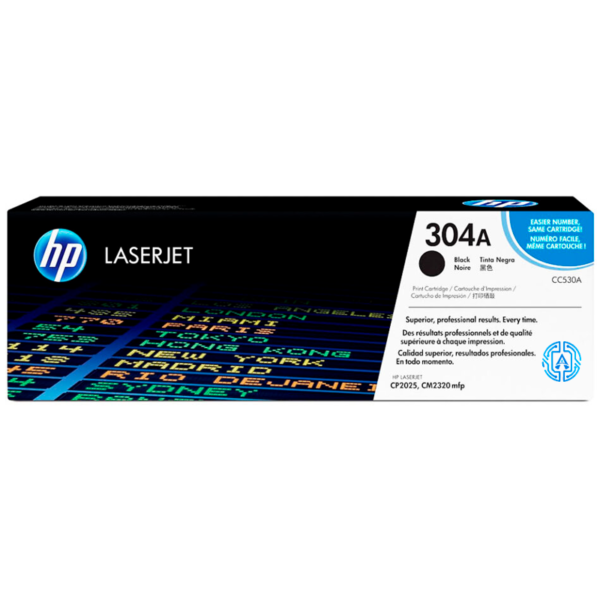 Toner Hp 304A (CC530A) Negro 3,500 Pag. Color LaserJet CP2025