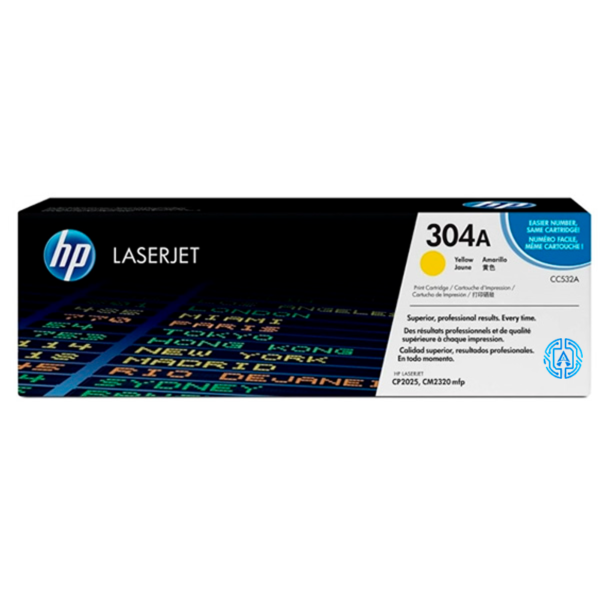 Toner Hp 304A (CC532A) Yellow 2,800 Pag Color LaserJet CP2025
