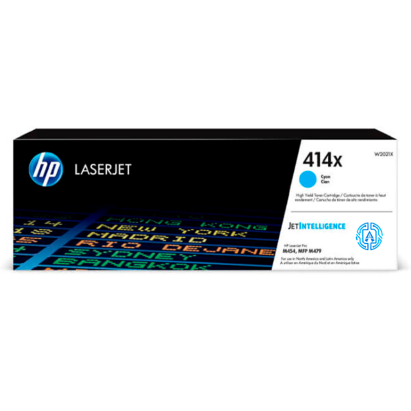 Tóner Hp 414X (W2021X) Cyan 6,000 Pág Color LaserJet Pro M454
