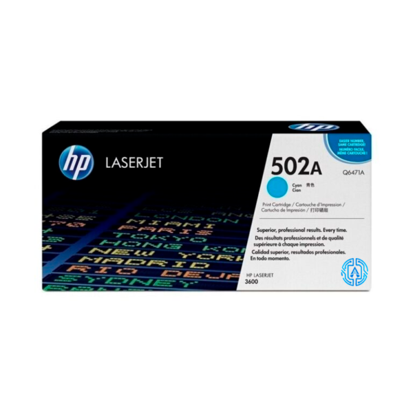 Tóner Hp 502A (502A) Cyan 4,000 Pag Color LaserJet 3600