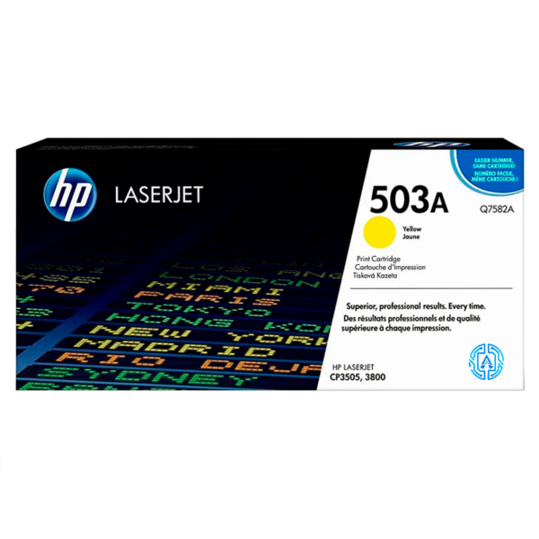 Tóner Hp 503A (Q7582A) Yellow 6,000 Pag LaserJet 3800