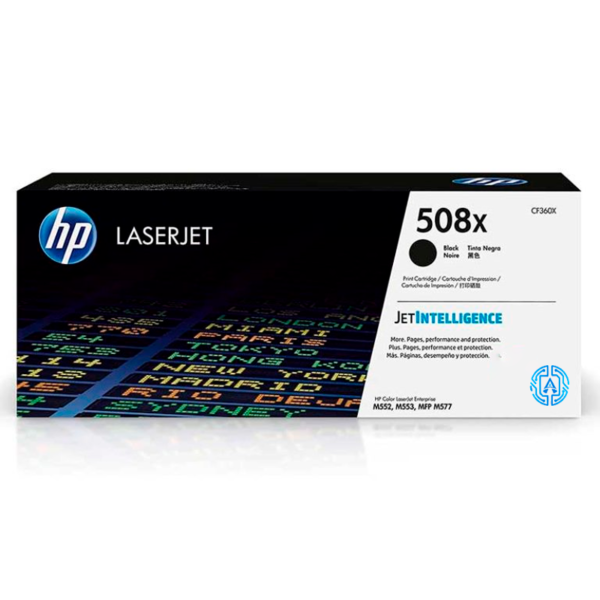Toner Hp 508X (CF360X) Negro 12,500 Pag LaserJet Pro M577dn