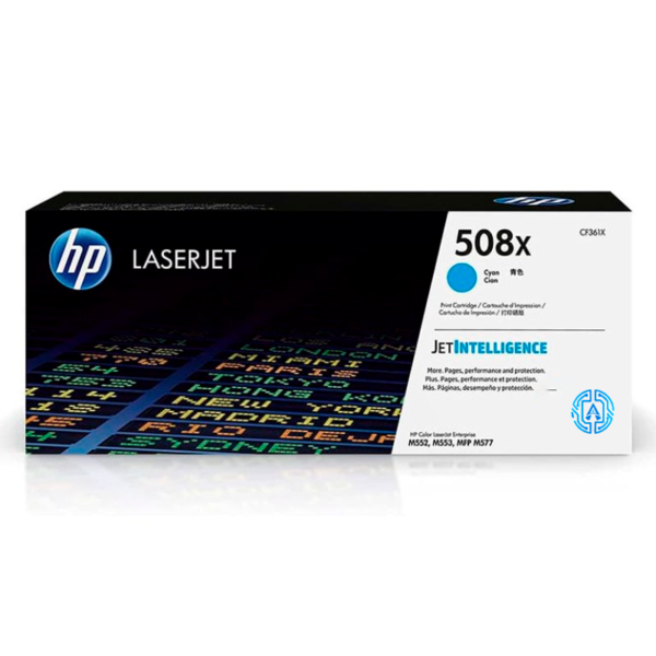 Toner Hp 508X (CF361X) Cyan 9,500 Pag LaserJet Pro M577dn