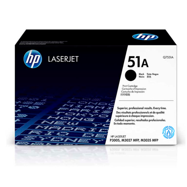 Tóner Hp 51A (Q7551A) Negro 6,500 Pag HP LaserJet P3005