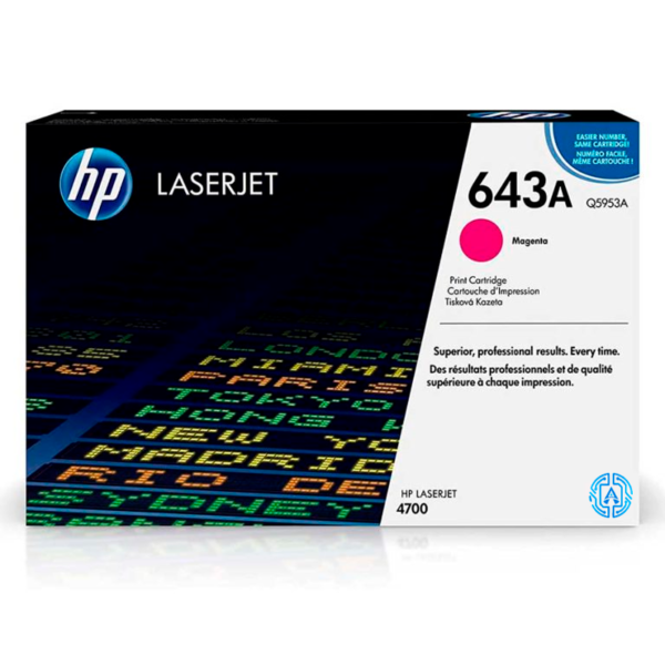 Tóner Hp 643A (Q5953A) Magenta 10,000 Pag Color LaserJet 4700