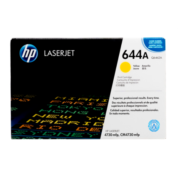 Tóner Hp 644A (Q6462A) Yellow 12,000 Pag Color LaserJet 4730