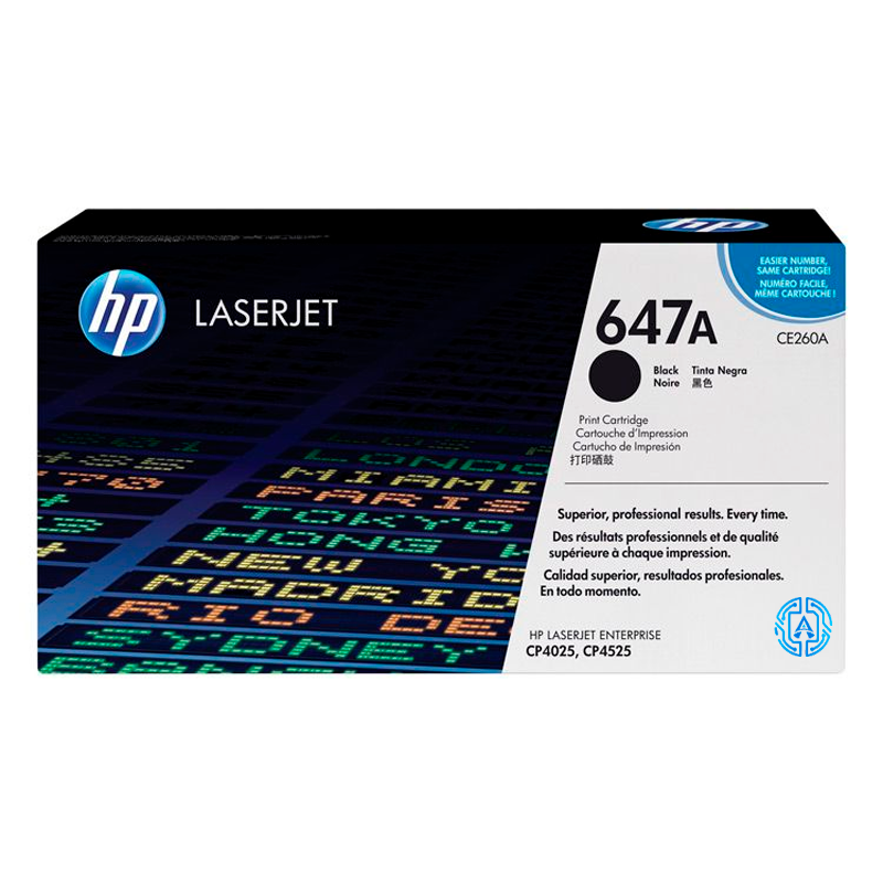647A (CE260A) Negro Toner Hp 647A (CE260A) Negro 8,500 Pag LaserJet Color CM4540 MFP - Imagen 1