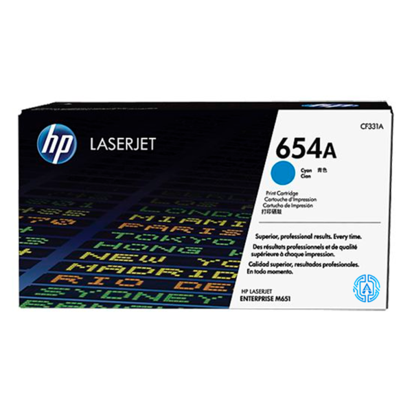 Tóner Hp 654A (CF331A) Cyan 15,000 Pag Color LaserJet Enterprise M651dn