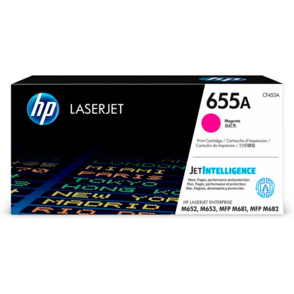 Tóner HP 655A (CF453A) Magenta 10,500 Pag Color LaserJet Enterprise M652dn