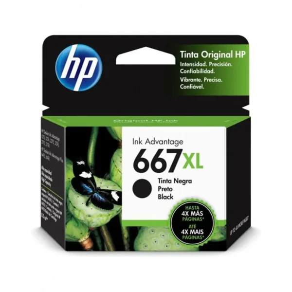 Tinta HP 3YM81AL (667XL) Negro 480 Pag. | DeskJet 2775, 6475