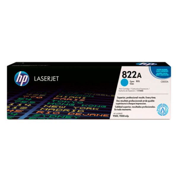 Tóner Hp 822A (C8551A) Cyan 25,000 Pag LaserJet 9500