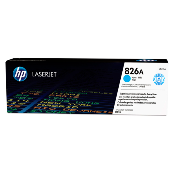 Tóner Hp 826A (CF311A) Cyan 31,500 Pag LaserJet Pro M855dn