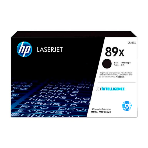 Tóner Hp 89X (CF289X) Negro 10,000 Pag LaserJet Enterprise M507DN