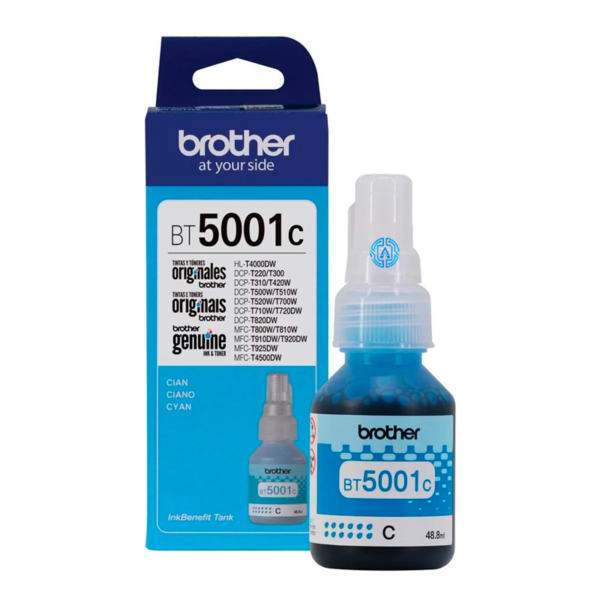 Botella De Tinta Brother BT-5001C Cyan 48.8ML