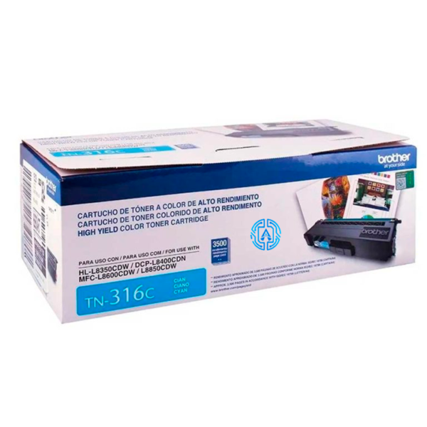 Toner Brother TN-316C cyan, rendimiento 3,500pg