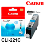 Tinta Canon CLI-221 Cyan 9ML 210Pag iP4600 MP540 - Imagen 2