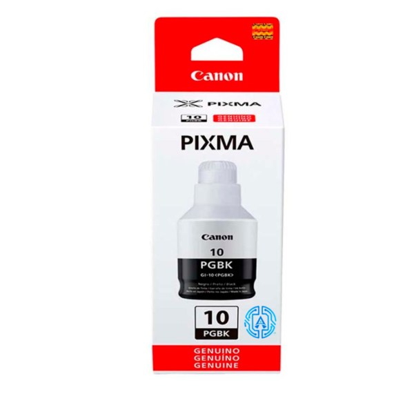 Tinta Canon GI-10BK Negro 170ML 8,300 Pag.  Pixma G5010