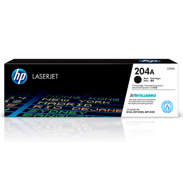 Tóner HP 204A (CF510A) Negro 1,100 Pag Color LaserJet Pro MFP M180nw