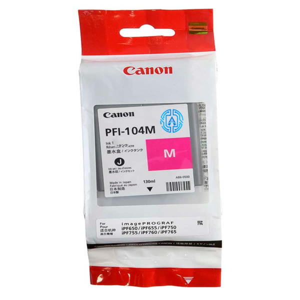 Tinta Canon PFI-104M Magenta 130ML iPF650 iPF755
