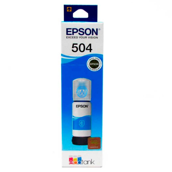 Botella de Tinta Epson T504 (T504220) Cyan 70ml