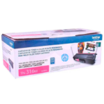 Toner Brother TN-316M magenta, Rendimiento 3,500pag.