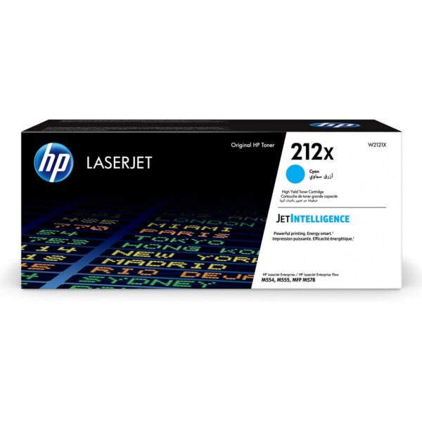 Tóner Hp 212X (W2121X) Cyan 10,000 Pag Color LaserJet Enterprise Flow MFP M578c