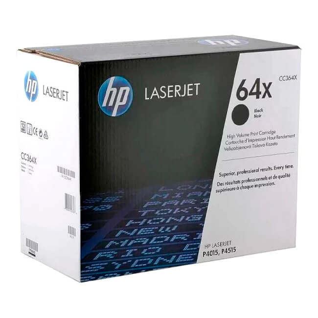 Toner-Hp-Lj-64X-CC364X-Negro-24000-pag.jpg Toner Hp 64X (CC364X) Negro 24,000 Pag Laserjet P4014dn - Imagen 1