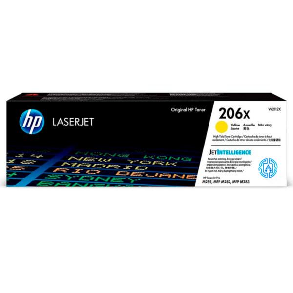 Tóner Hp 206X (W2112X) Yellow 2,450 Pág Color LaserJet Pro M454