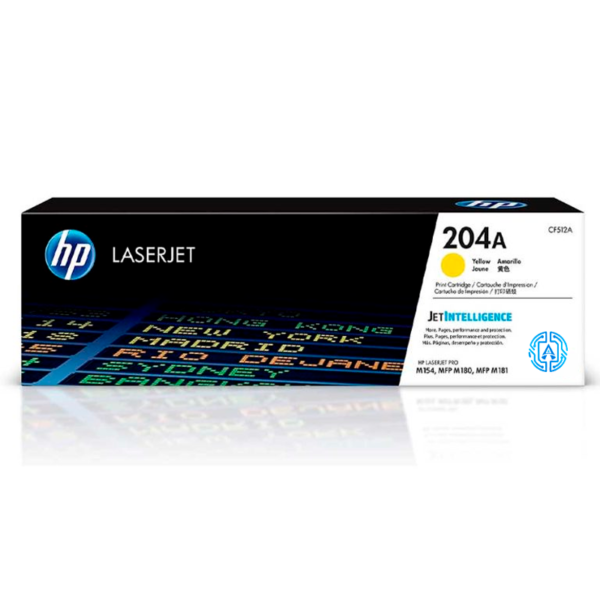 Tóner HP 204A (CF512A) Yellow 900 Pag Color LaserJet Pro MFP M180nw