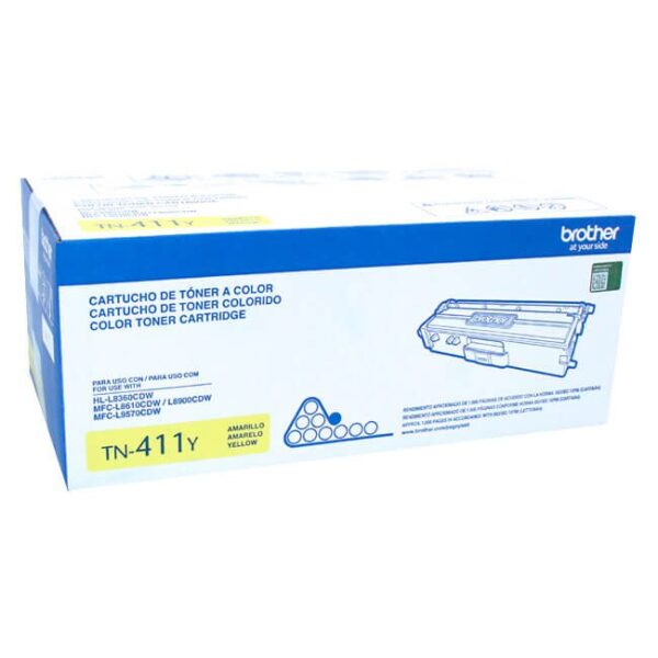 Toner Brother TN-411Y Yellow 1,800 paginas
