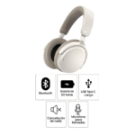 Audífonos con cancelación de ruido Sennheiser Accentum micrófono incorporado, máx. 50 horas, control de música y llamadas, blanco - Imagen 2