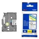 Cinta laminada Brother TZE231 texto negro sobre fondo blanco, ancho: 12mm x largo: 8 metros, compatible con Rotuladora PTH110BK - Imagen 3