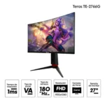 Monitor gamer curvo 27" Teros TE-2766G Panel VA, FHD(1920x1080), 180Hz, 1ms, entradas HDMI/DP, Freesync - Imagen 2