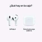 Airpods (4ta Gen) resistente al agua IP54, duración máx. 30 horas con estuche de carga, control táctil, blanco - Imagen 6