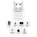 Airpods (4ta Gen) cancelación activa de ruido, resistente al agua IP54, duración máx. 30 horas con estuche de carga, MagSafe, blanco - Imagen 2
