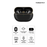 Audífonos bluetooth True Wireless Huawei FreeBuds Pro 4 cancelación de ruido, duración máx. 40 horas con estuche de carga, negro - Imagen 2