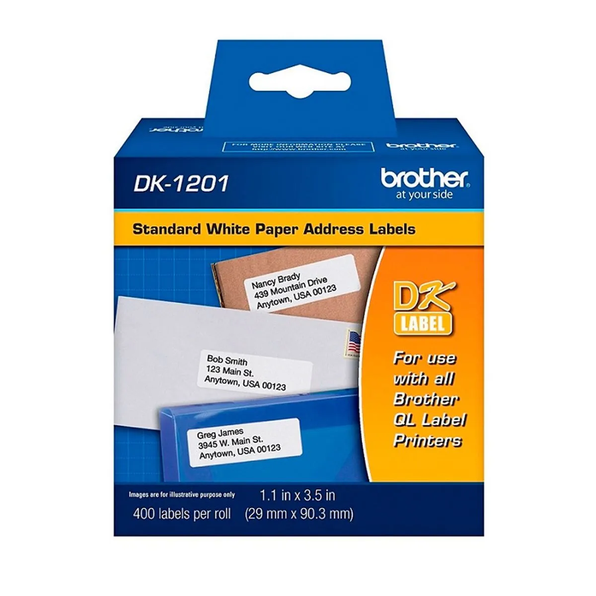 Cinta Brother DK-1201 29 x 90 mm Cinta Brother DK-1201 29 x 90 mm, 400 etiquetas - Imagen 1