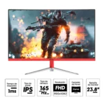Monitor gamer curvo 23.8” Teros Te-2470G Panel IPS, FHD(1920x1080), 165Hz, 1ms, entrada HDMI - Imagen 2