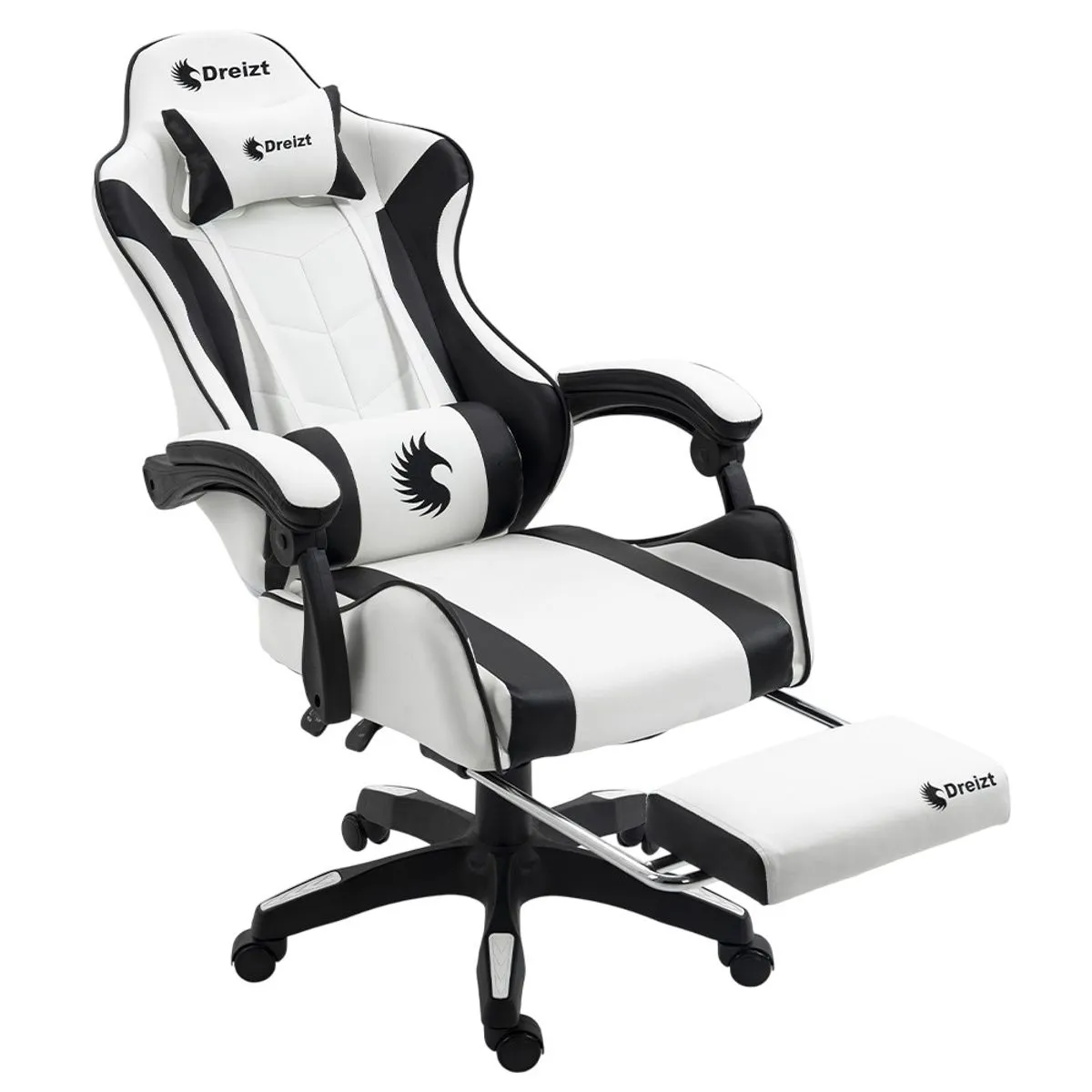 Silla gamer ergonómica Dreizt Shine 1 Silla gamer ergonómica Dreizt Shine Series, máx 120 kg, inclinación 155°, blanco - Imagen 1