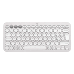 Teclado inalámbrico Logitech Peeble 2 K380S bluetooth, multidispositivo, layout español, usa pilas, blanco