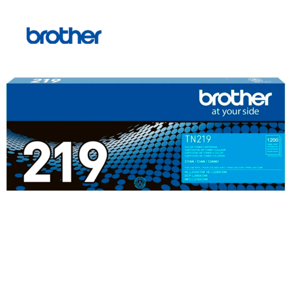 Tóner Brother Tn-219C, 1200 páginas (L3560, L3760, L3280), cyan