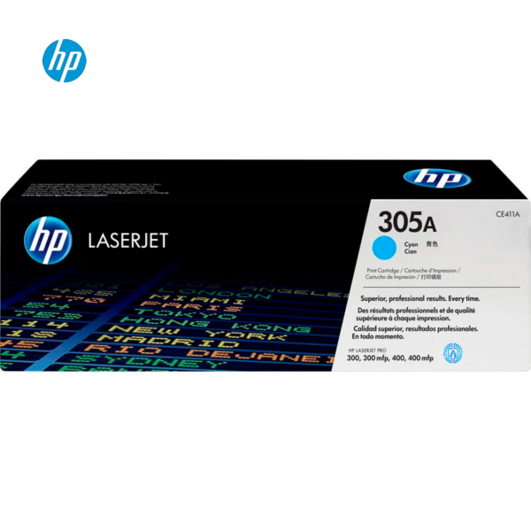 Tóner Hp 305A (CE411A) Cyan 2,600 Pag LaserJet Color M351A