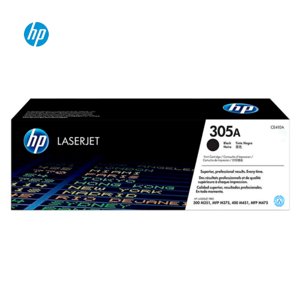 Tóner Hp 305A (CE410A) Negro 2,200 Pag LaserJet Color M351A