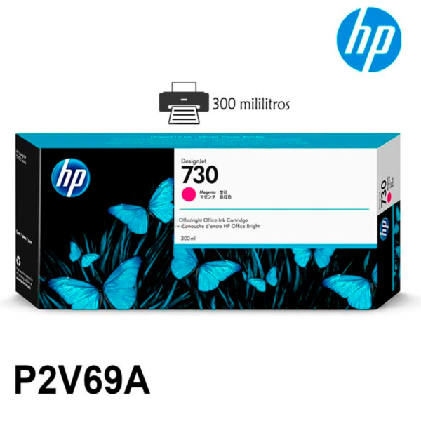 TTinta Hp P2V69A 730 300ml Magenta Original
