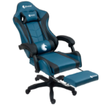 ergonómica Dreizt Shine Series, con reposapiés, reclinable, azul índigo - Imagen 2