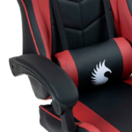 Silla gamer ergonómica Dreizt Shine Series, con reposapiés, reclinable, rojo jam - Imagen 2