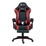 Silla gamer ergonómica Dreizt Shine Series, con reposapiés, reclinable, rojo jam - Imagen 3